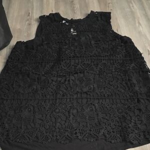 Elegant Black Lace Women's Top